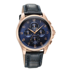 Titan Men's Watch Classic Chrono Collection, Blue Dial Blue Leather Strap, 90169WL01 - view 2