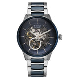 Titan Ceramic Fusion Automatic Men's Watch with Blue Dial and Silver Dual-Toned Stainless Steel,90174KD02_NEW