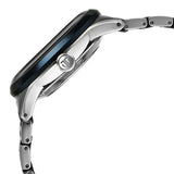 Titan Ceramic Fusion Automatic Men's Watch with Blue Dial and Silver Dual-Toned Stainless Steel Strap, 90174KD02
