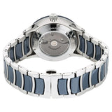 Titan Ceramic Fusion Automatic Men's Watch with Blue Dial and Silver Dual-Toned Stainless Steel Strap, 90174KD02