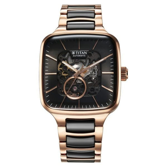 Titan, Men, Analog, Watch, Black Dial, Stainless steel Strap, 90175KD03