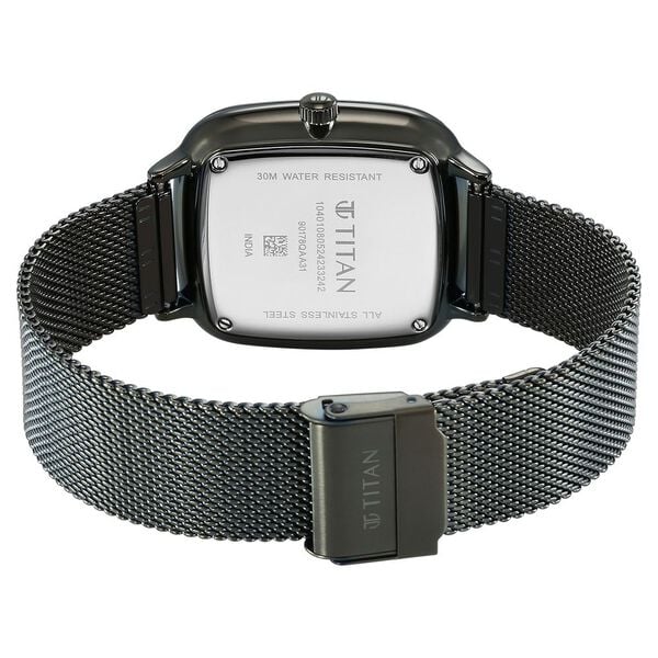 Titan Avant Garde Men's Multifunction Watch Brown Dial With Green Color Stainless Steel Band, 90178QM02