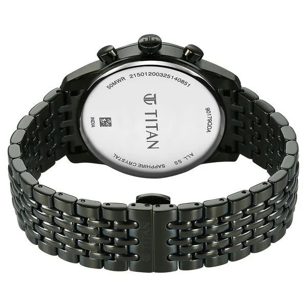 Titan, Men's, Analog Watch, Green Dial, with Stainless Steel Band, TI-90179QM01