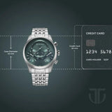 Titan, Men's, Analog Watch, Green Dial, with Stainless Steel Band, TI-90179SM01
