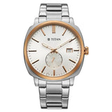 Titan, Men's, Analog Watch, Silver Dial, with Stainless Steel Band, TI-90189KM04