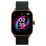 Titan Zeal Unisex Smart Watch in Black Mesh Band with 4.69 cm AMOLED Display with AOD, Functional Crown, BT Calling, 90196AM02