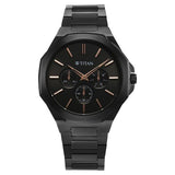 Titan Classic Slim Men's Multifunction Watch Black Dial with Black Stainless Steel Band, 90198NM01