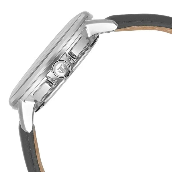 Titan Light Leathers Men's Multifunction Watch Silver Dial with Grey Leather Strap, 90200SL01