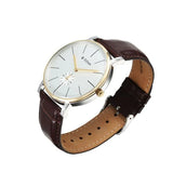 Titan Elegance Men's Watch Analog White Dial with Brown Leather Strap, 90203BL01