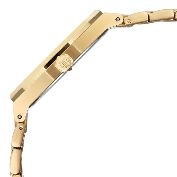 Titan Regalia Men's Analog Watch Black Dial With Golden Stainless Steel Band , 90212YM01