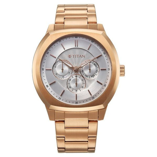 Titan, Men, Analog, Watch, Silver Dial, Stainless steel Strap, 90213WM01