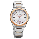 Titan, Men's, Analog Watch, Silver Dial, with Stainless Steel Band, TI-90219KM01