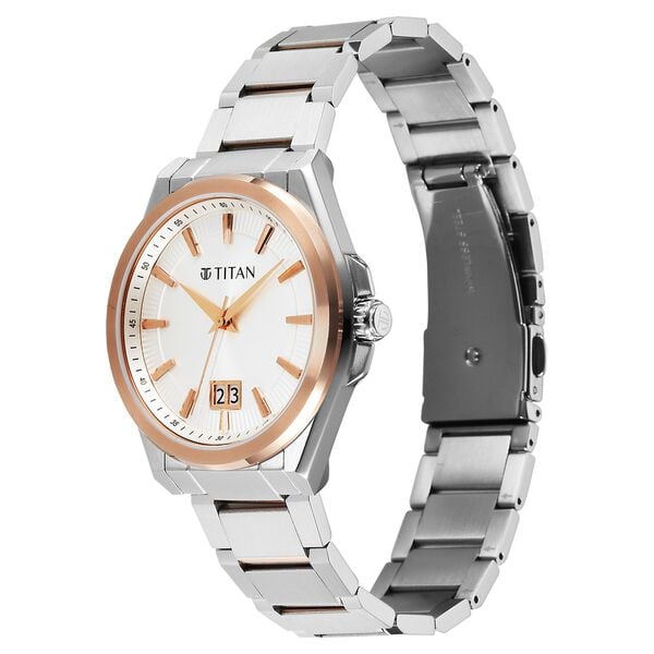 Titan, Men's, Analog Watch, Silver Dial, with Stainless Steel Band, TI-90219KM01