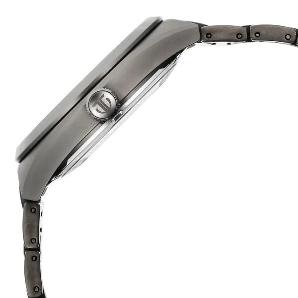 Titan Skeletal Men's Automatic Analog with Gun Dial with Grey Stainless Steel Strap Watch 90221QM02