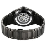 Titan Skeletal Men's Automatic Analog with Gun Dial with Grey Stainless Steel Strap Watch 90221QM02