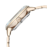 Titan Orbital Open Heart Automatic Analog Men's Watch with White Dial Carnation Gold Stainless Steel Strap, 90226WM01