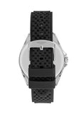 Lee Cooper Men's Date Analog Watch with Black Dial and Black Silicone Band, LC07361.351