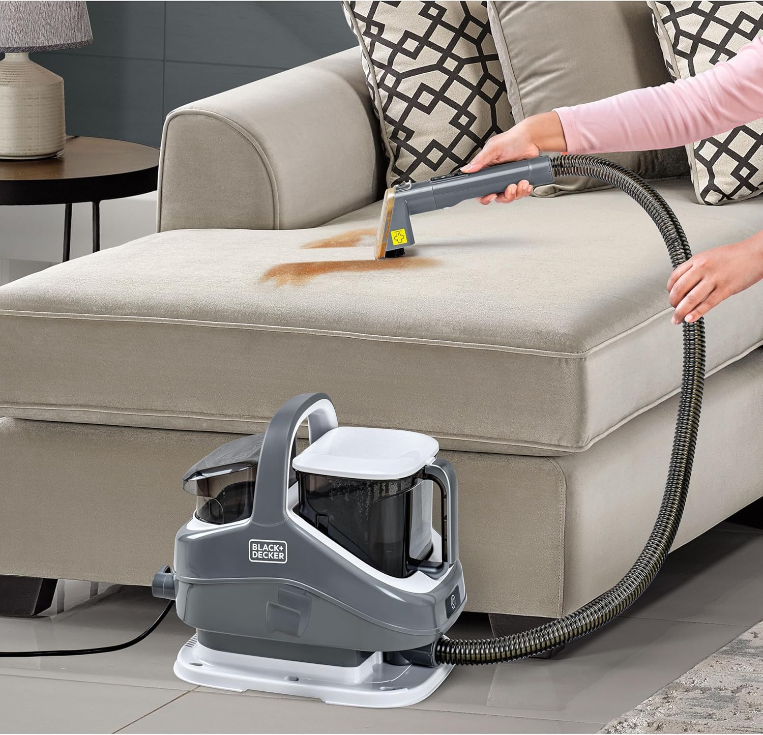 Black+Decker 3 in 1 Spot Cleaner with Steam,1350W, BHSC1350CHS