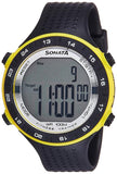 Sonata Men's Digital Watch With Black Plastic Strap, 77040PP04
