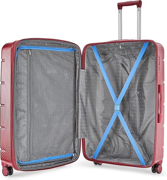 Carlton Milan 55cm, 4 Wheel Cabin Luggage Maroon Trolley,MILAN55MRN