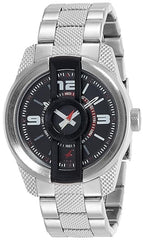 Fastrack Men's Watch Analog, Black Dial Silver Stainless Steel Strap, 3152KM01