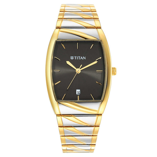 Titan, Men, Analog, Watch, Black Dial, Stainless steel Strap, 9315BM03