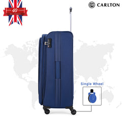Carlton Apache Plus 69cm 4 Wheel Soft Trolley  Blue, APACHEPLUS69BLU
