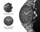 Titan Men's Workwear Watch with Black Dial & Black Stainless Steel Strap, 1805NM01