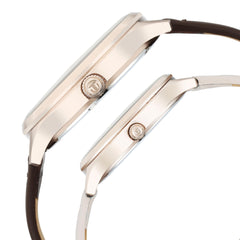 Titan Bandhan Couples Watch, Black Dial Multi Leather Strap, 9400WL01P