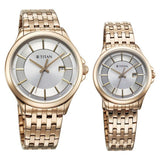 Titan Bandhan Couple Watch Analog with Silver Dial Rose Gold Stainless Steel Band, 94011WM01P