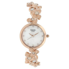 Titan Raga Aurora Women's Watch Analog Mother of Pearl Dial With Rose Gold Stainless Steel Band,  95048WM01