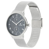 Titan Womens Analog Watch Black Dial with Silver Mesh Band, 95068SM01