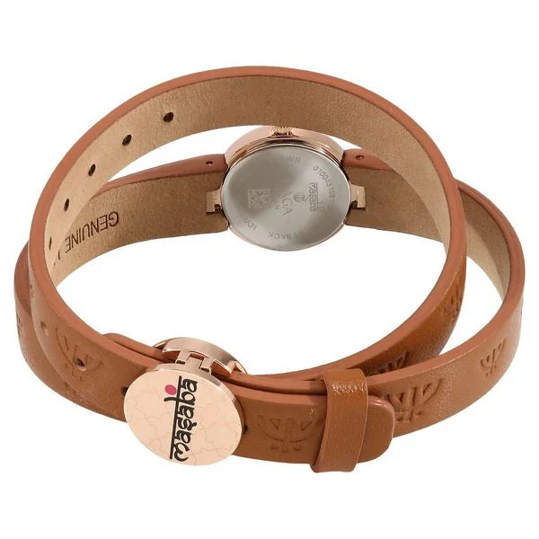 Titan Raga X Masaba Women's Watch Analog Rose Gold Dial With Brown Leather Strap, 95075WL01