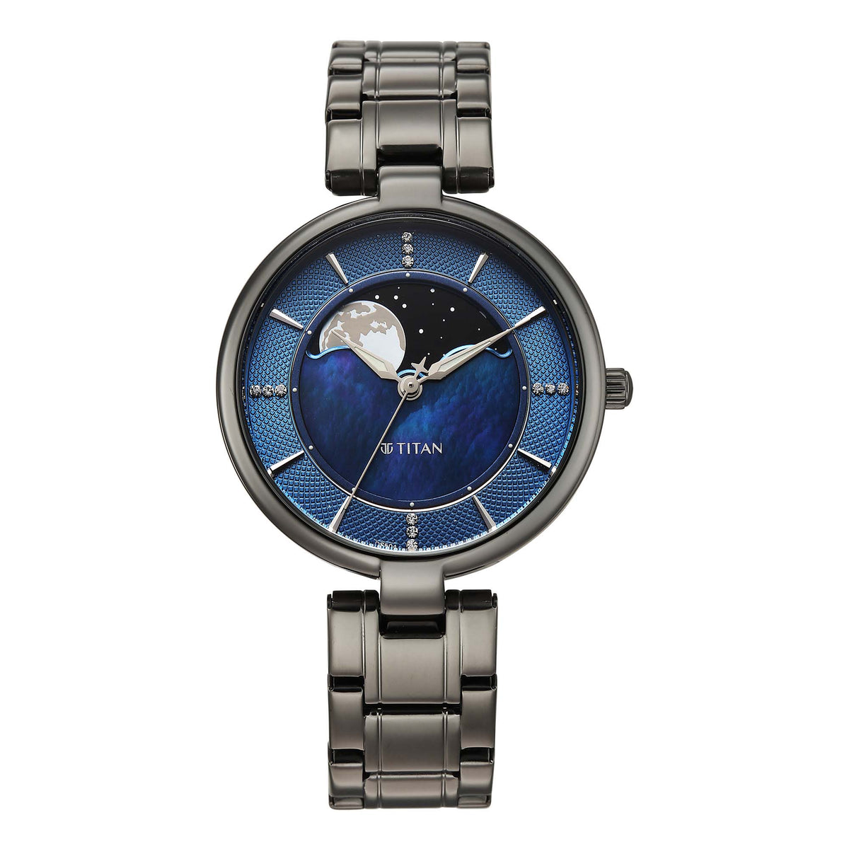 Titan, Men's, Analog Watch, Black Dial, with Stainless Steel Band, TI-95086QM01