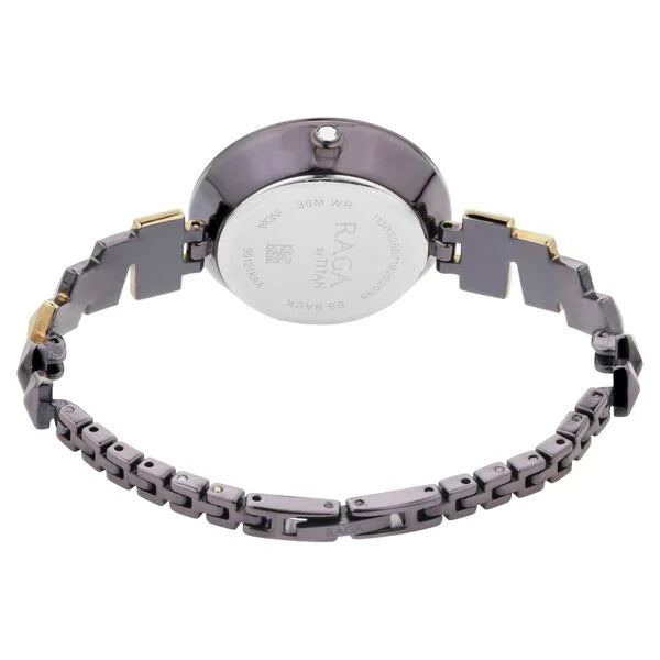 Titan Raga Facets Women's Watch Analog Brown Dial with Bicolor Stainless Steel Band, 95121KM01