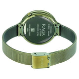 Titan Raga Moments of Joy Women's Watch Analog Green Dial With Green Mesh Band, 95134QM01