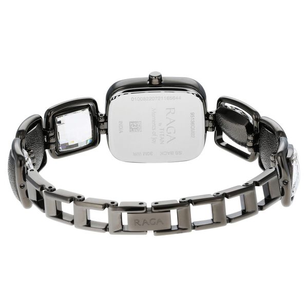 Titan Raga Moments of Joy Women's Watch Analog Grey Dial With Stainless Steel  Band, 95136QM02