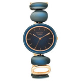 Titan Raga Ceramics Women's Watch Analog Blue Dial With Blue Metal Band, 95146KD01