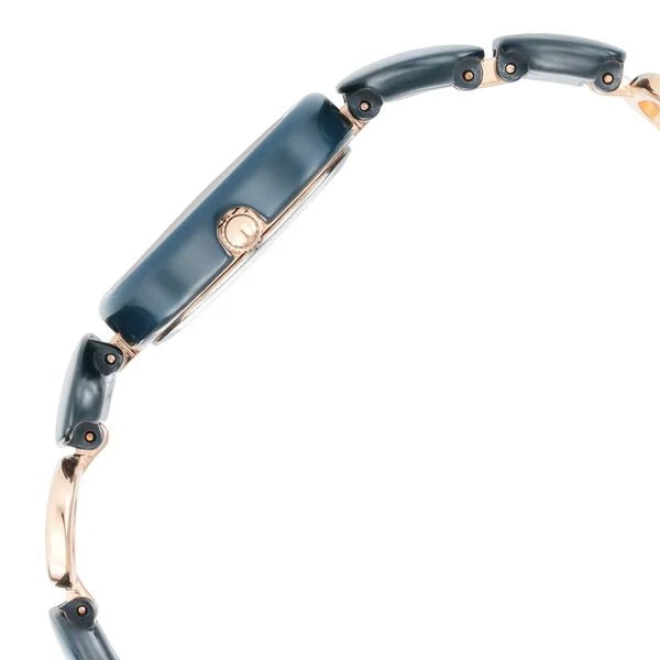 Titan Raga Ceramics Women's Watch Analog Blue Dial With Blue Metal Band, 95146KD01