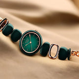 Titan Raga Ceramics Women's Watch Analog Green Dial With Green Stainless Steel Band, 95146KD02
