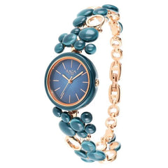 Titan Analog Women's Watch Analog Blue Dial With Green Stainless Steel  Band, 95148KD02