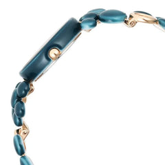 Titan Analog Women's Watch Analog Blue Dial With Green Stainless Steel  Band, 95148KD02