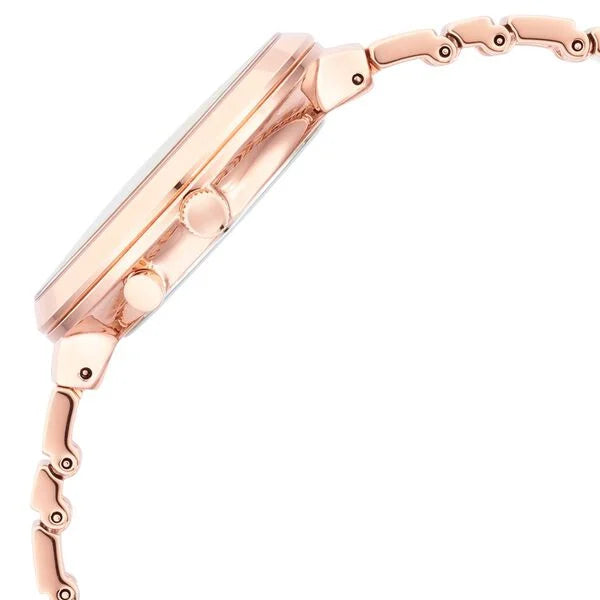 Titan Raga Women's Analog Watch Mother Of Pearl Dial With Rose Gold Stainless Steel Band, 95150WM01