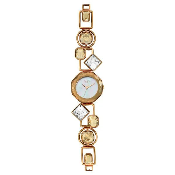 Titan Raga Love All Women's Watch Analog Mother Of Pearl Dial With Rose Gold Stainless Steel  Band, 95151WM01
