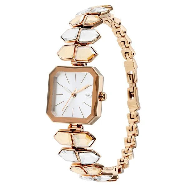 Titan Raga Love All Women's Watch Analog Silver Dial With Stainless Steel  Strap Watch, 95152WM01
