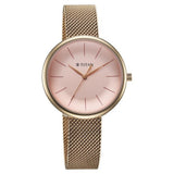 Titan Slimline Women's Watch Analog Pink Dial with Rose Gold Mesh Band, 95182WM01