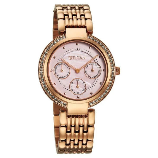Titan, Men's, Analog Watch, Gold Dial, TI-95187WM01