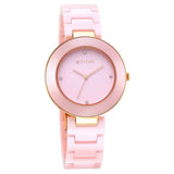 Titan Purple Women's Watch Analog Pink Dial With Pink Ceramic Band, 95189KC03