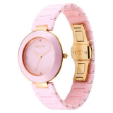 Titan Purple Women's Watch Analog Pink Dial With Pink Ceramic Band, 95189KC03
