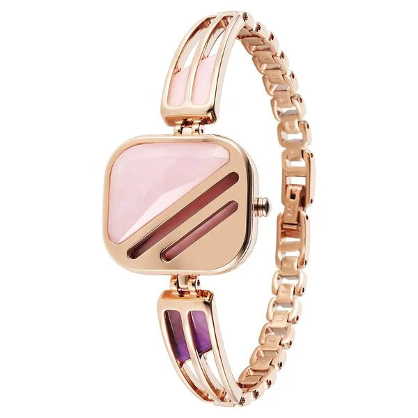 Titan Raga Women's Watch Mother of Pearl Dial with Rose Gold Stainless Steel Band, 95192WM01